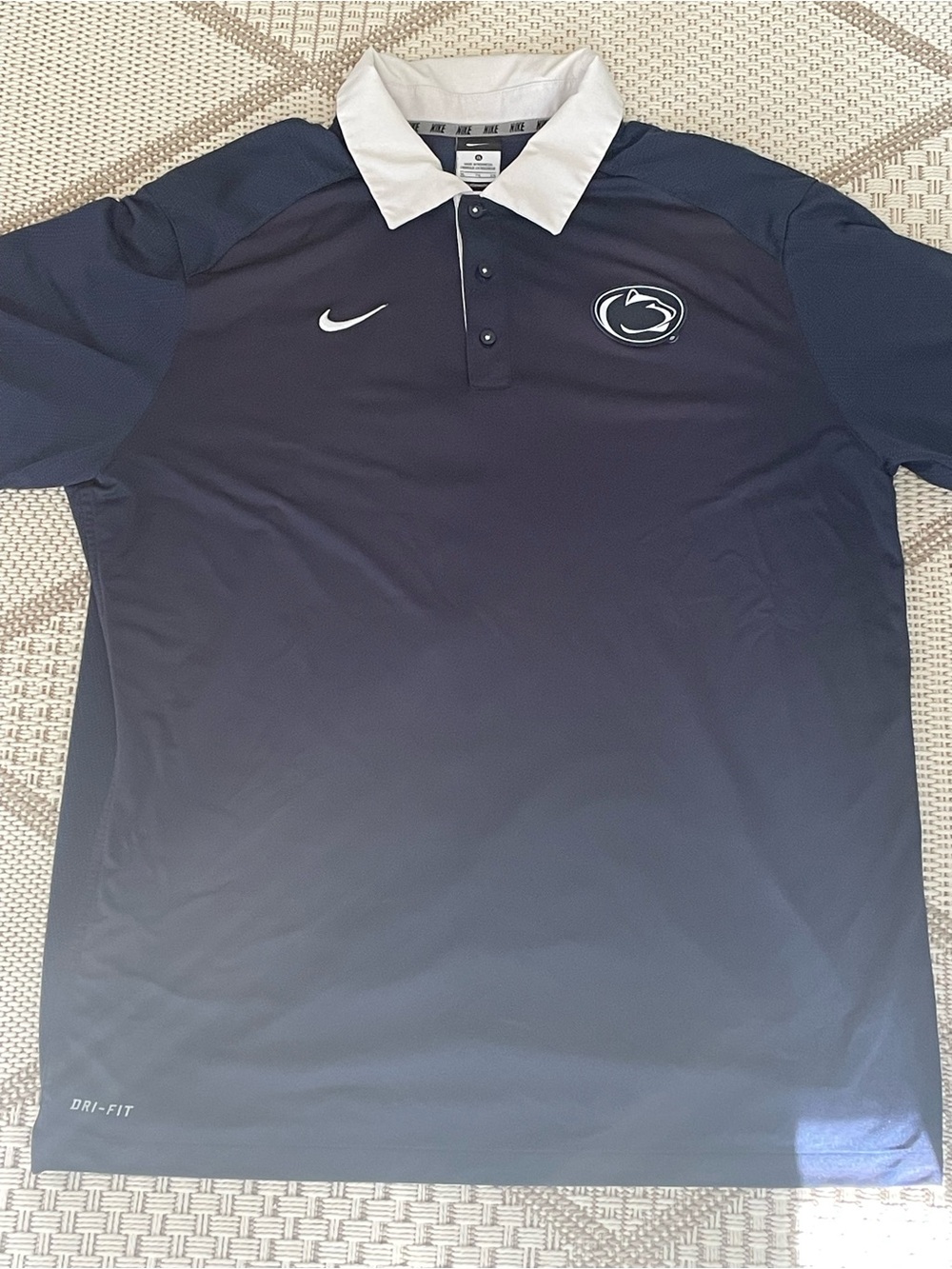 Nike Penn State Nittany Lions Dri-FIT Polo Shirt Mens XL Performance Stretch